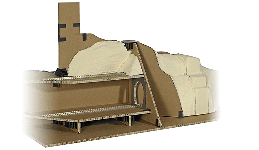 Scenery Construction System -- With Plastic Carboard Sheet Connectors