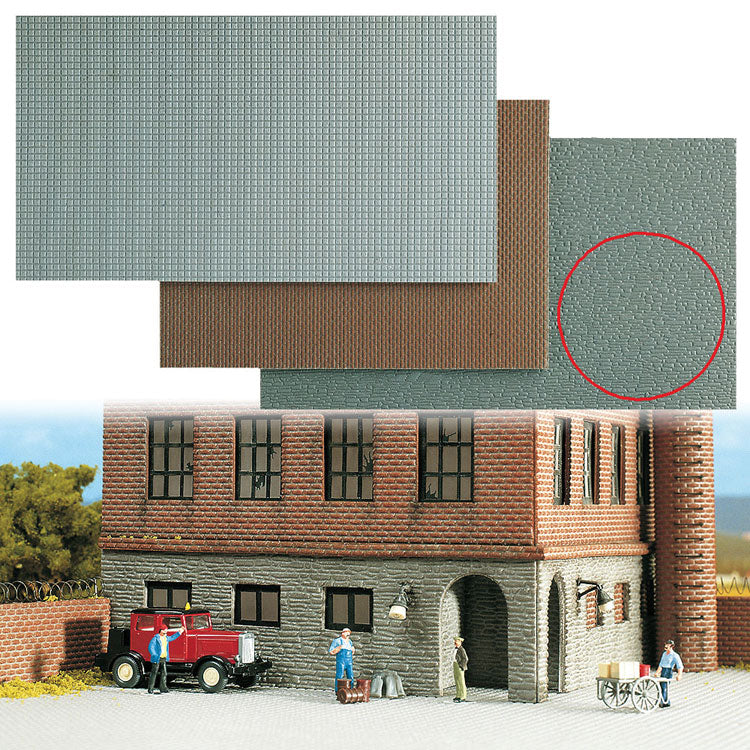 Self-Adhesive Textured Wall/Pavement Sheet -- Natural Stone Wall - 9-13/16 x 5-1/2 x .05  25 x 14 x .12cm-2