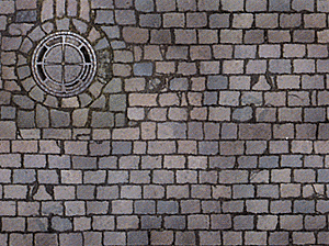 Printed Surface Sheets pkg(2) Each 8-1/4 x 5-13/16 x 1/64"  210 x 148 x 0.6 -- Cobblestone Street