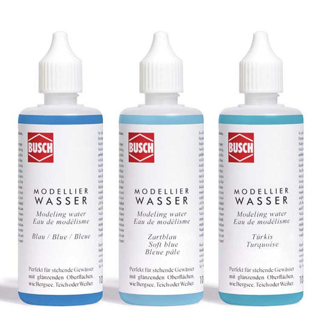 Modeling Water Color Set -- 1 Each: Turquoise, Blue, Light Blue 3.4oz  100ml-2