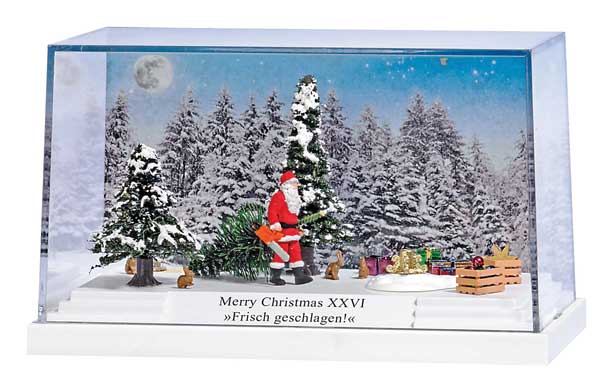 Complete Miniature Scene -- Christmas Mini Diorama XXVI "The Perfect Christmas Tree"-2