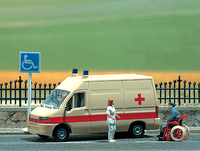 Complete Miniature Scene -- Ambulance Service