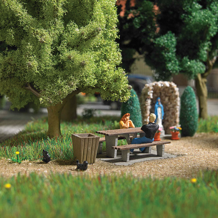 Picnic Area -- 2 Concrete Tables with Benches, 2 Garbage Cans-1