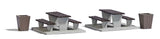 Picnic Area -- 2 Concrete Tables with Benches, 2 Garbage Cans-2