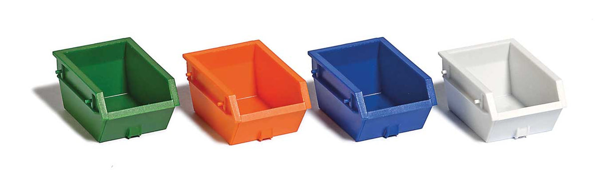 1.6yd  1.5m Cu. Dumpster 4-Pack -- 1 Each: Green, Orange, Blue, White