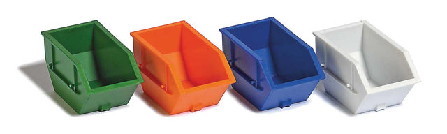 2.75yd  2.5m Cu. Dumpster 4-Pack -- 1 Each: Green, Orange, Blue, White-1