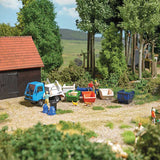2.75yd  2.5m Cu. Dumpster 4-Pack -- 1 Each: Green, Orange, Blue, White-2