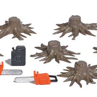 8 Tree Stumps, 2 Chainsaws and Gas Can Set