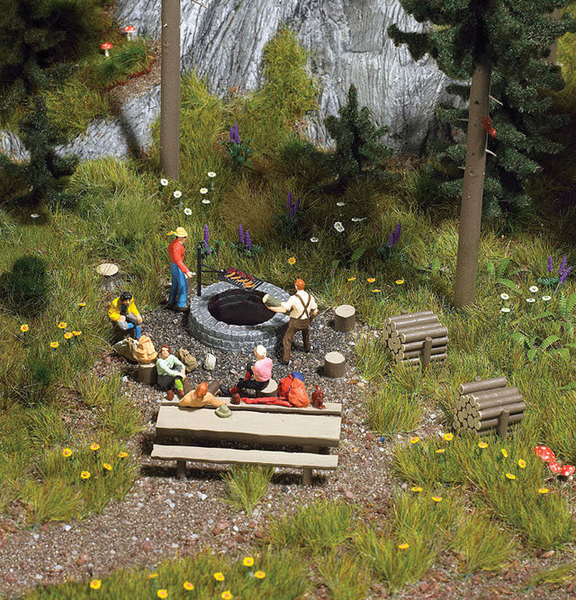 Forest Grill Firepit w/Benches & Tables-1