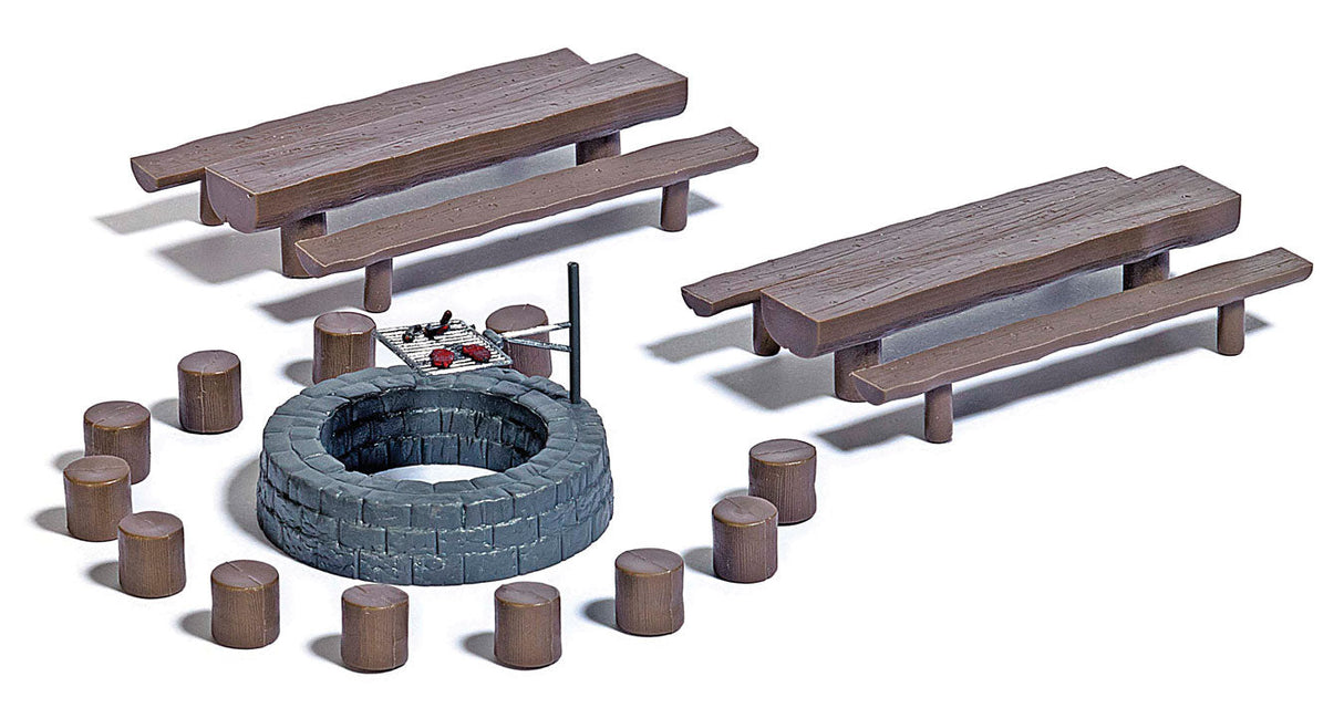 Forest Grill Firepit w/Benches & Tables-2