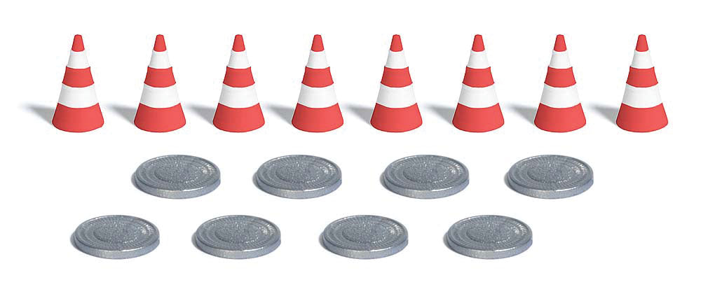 Street Details -- 8 Each: Manhole Covers & Traffic Cones