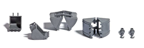 Spare Excavator Shovel Set -- 2 Shovels, 2 Clamshells and 2 Hooks-2