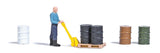 Pallet Jack -- Includes Figure, 5 Steel Drums & Pallet-1