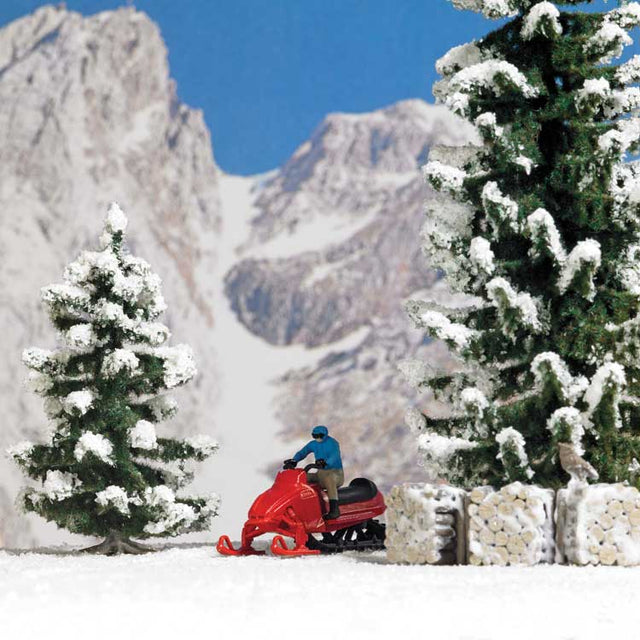 Snowmobile with Figure - Assembled -- Red-1