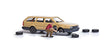 Complete Miniature Scene -- Tire Change with VW Passat Wagon, Figure, Tires-1