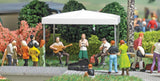 Street Musicians Miniature Scene -- 3 Musicians, Table, Signs, Pop-Up Canopy, Accessories-2