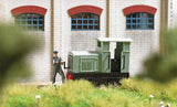Dispatcher Signal Mast Telephone Miniature Scene -- Telephone Box, DR Worker Figure, Safety Railing-2