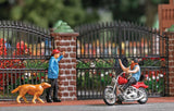 American Motorcycle with Biker Figure - Assembled - Action Set -- Red-1