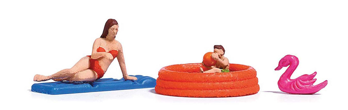 Wading - Kids' Pool - Action Set -- Pool, 2 Figures, Inflatable Toy-2