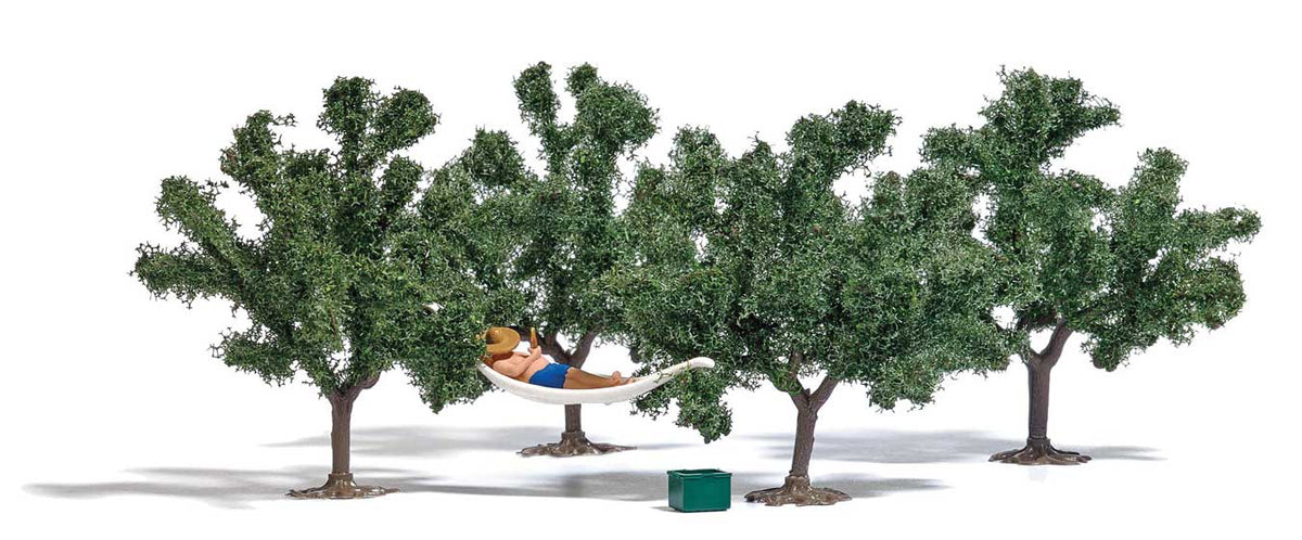 Man Laying in Hammock - Action Set -- With 4 Fruit Trees-2