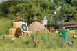 Archery Range - Action Set -- Figure with Bow, Target, Hay Bales-1