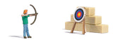 Archery Range - Action Set -- Figure with Bow, Target, Hay Bales-2