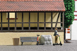 E-Scooter - Action Set -- 2 E-Scooters, Figure, Park Bench, Trash Can and Poplar Tree-1