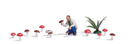 Mushroom Hunter - Action Set -- Figure, 14 Mushrooms and Plants-2