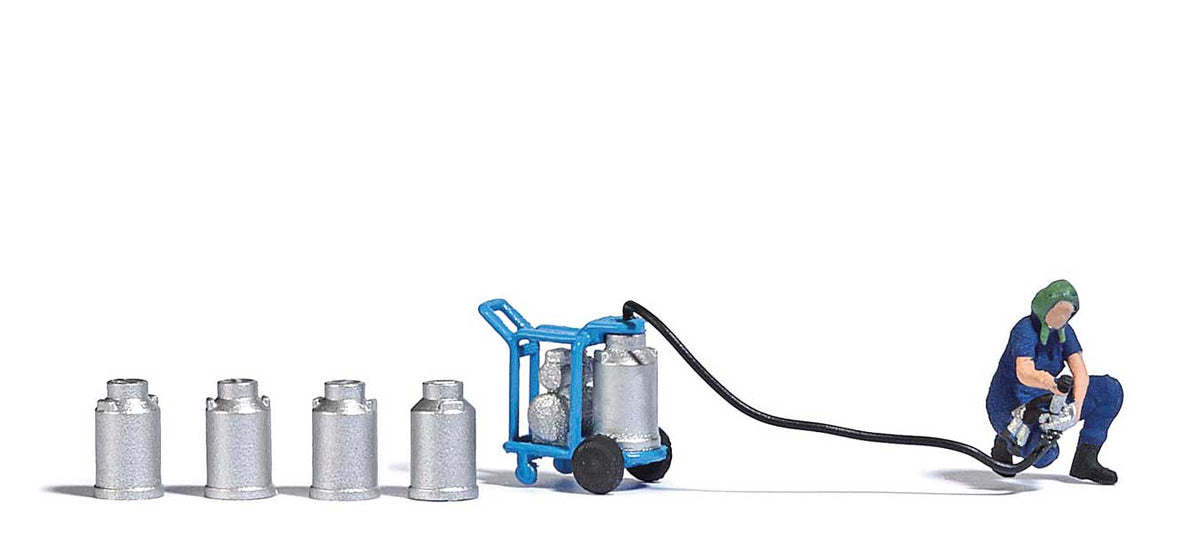 Portable Milking Machine -- Milker, Figure, 4 Milk Cans-2
