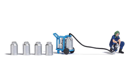 Portable Milking Machine -- Milker, Figure, 4 Milk Cans-2