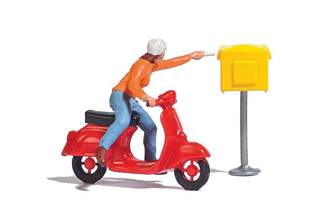 Motor Scooter with Mailbox and Figure - Action Set-2