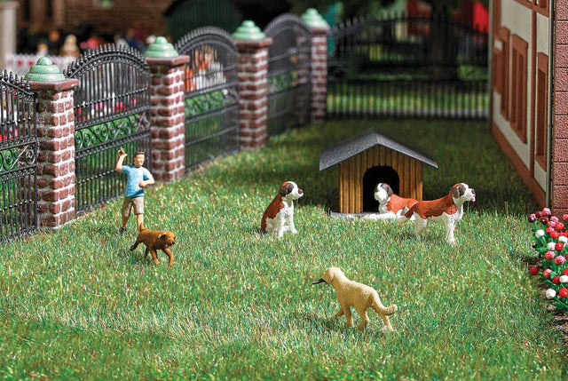Playing Fetch with Dogs - Action Set -- 2 Dogs, 1 Throwing Figure-1