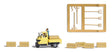 Hay Transport - Action Set -- Ape 50 Pickp, Hay Bales, Tools, 2 Figures-1