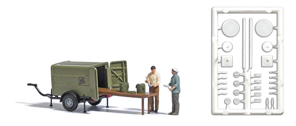 Snack Break - Action Set -- Supply Trailer with Trailer, 2 Figures, Warming Containers, Utensils & Dishe-2