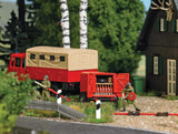 East German Trailer with Fire Hose - Action Set -- Firefighter with Hose, Trailer, Trailer Load-1