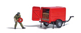 East German Trailer with Fire Hose - Action Set -- Firefighter with Hose, Trailer, Trailer Load-2