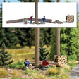 Tree Cutters - Action Set -- 2 Lumberjacks, Saw, Woodpile, Logs, Stimps