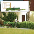 Hedge Cutting - Action Set -- Garden Tools, Hedge, Gardner Figure, Ground Cover