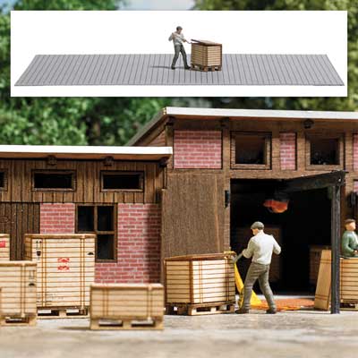 Crate Opening - Action Set -- Worker Opening Real-Wood Crate on Pallet, Sidewalk Panel 14.8 x 10.5cm