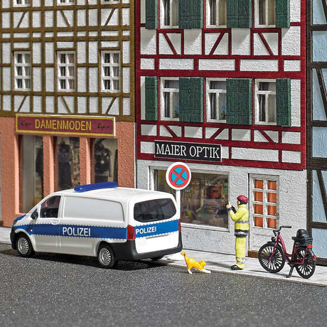 Chief Display Master - Action Set -- German Police Van, Figure in Hi Viz, Bicycle-1