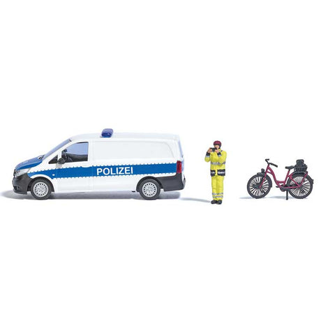 Chief Display Master - Action Set -- German Police Van, Figure in Hi Viz, Bicycle-2