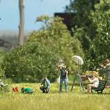 Photographers with Accessories -- 4 Figures, Props, Nonworking Lights, Bench, Crates, Aliens-1