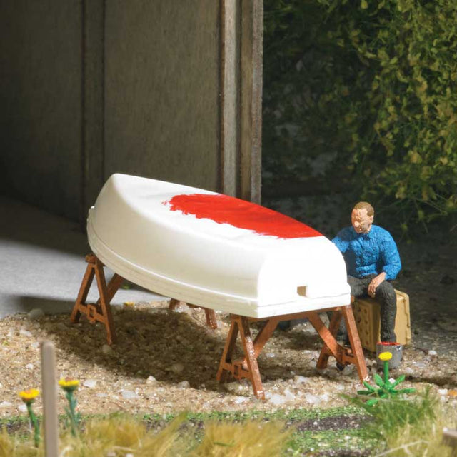 Boat Painting - Action Set -- Motor Boat, Figure, Boat Stands, Toolboxes-1