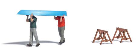 Carrying a Boat - Action Set -- Boat, 2 Figures, Boat Stands-2