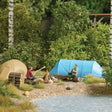 Wilderness Camping - Action Set -- 2 Figures, 2 Tents, Logs, Campfire w/Stones, Logpile-1