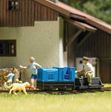 Garden Railroad - Action Set -- Unpowered Gmeinder 15/18 Loco, Rider Car, Figure, Track Set-2