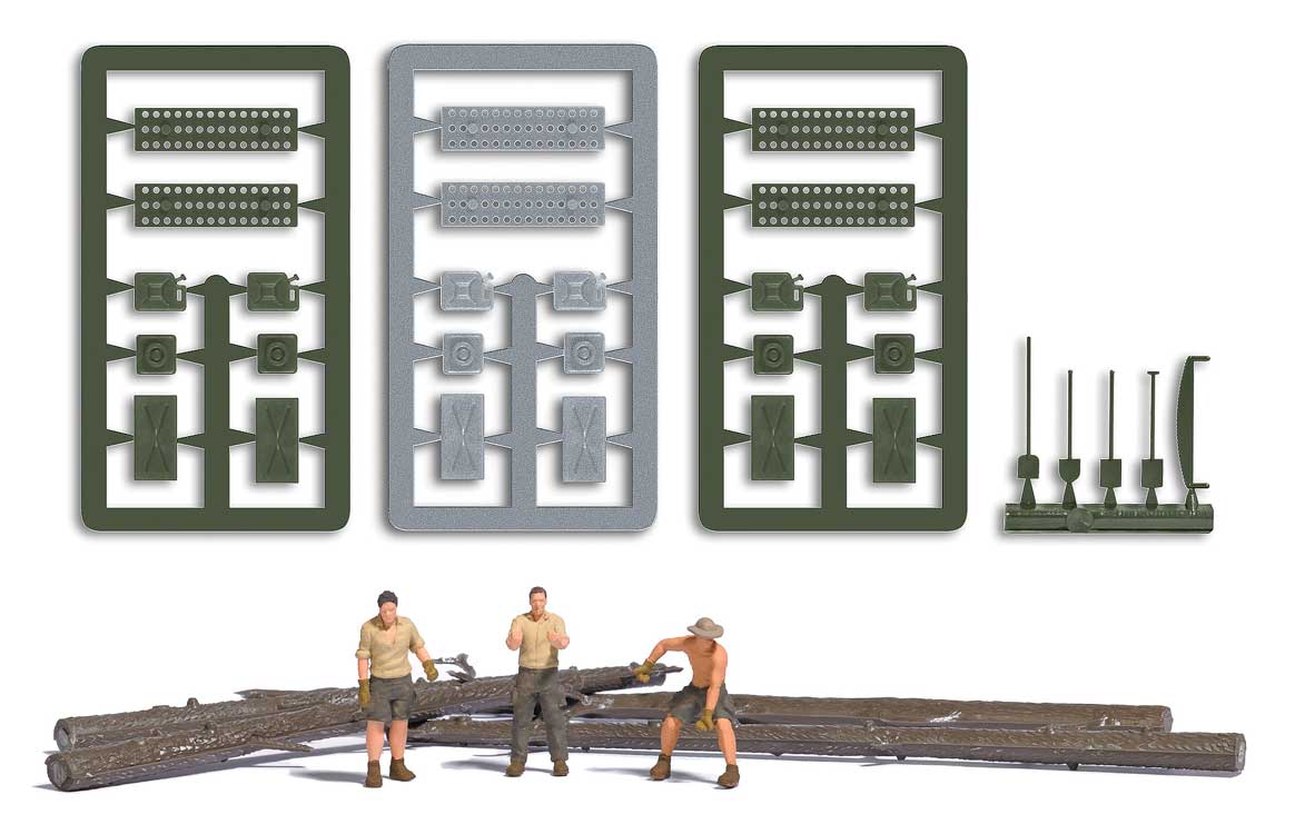 Offroad Expedition - Action Set -- 3 Figures, Logos, Tools and Road Traction Plates-2