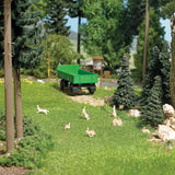 Rabbits/Hares - Action Set -- 7 Rabbits, Wood Pile, 4 Small Pine Trees-2