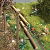 Tree Debarking - Action Set -- 3 Logs, Branches, Figure, Chainsaw-1