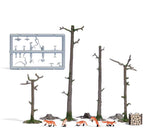 Foxes - Action Set -- 5 Foxes, Wood Pile, 4 Barren Trees, 3 Stumps-1